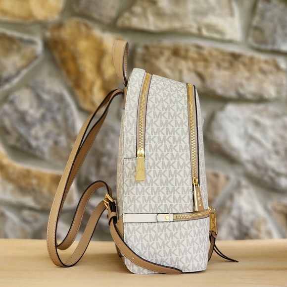 Michael Kors Rhea Color Block Logo MD Backpack - Picture 2 of 9